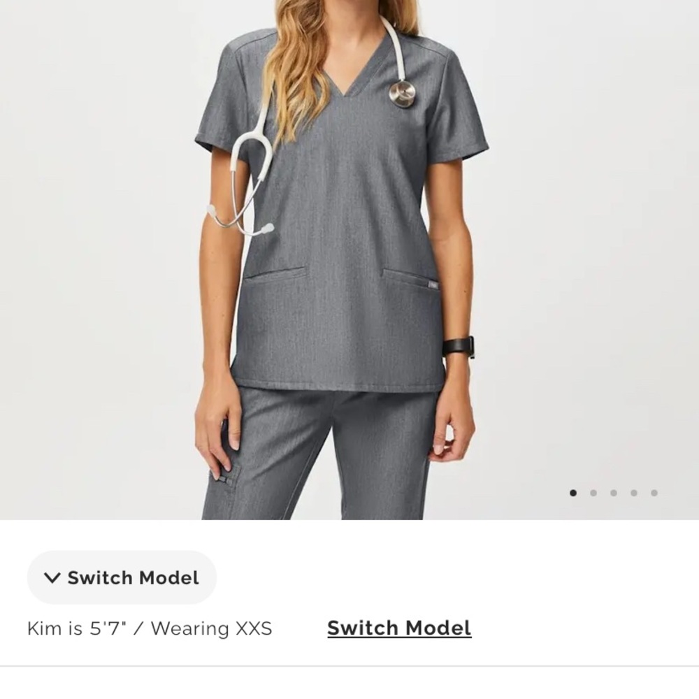 Figs Graphite High-Waisted Jogger & Scrub Top Set